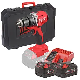 Дриль-шуруповерт акумуляторний безщітковий ударний MILWAUKEE, M18 BLPDRC-402C.60.5Нм(ЗУ.2х4Аг,кейс) - мініатюра 2