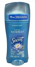 Твердий дезодорант-антиперспірант Secret Fresh Invisible Solid Cool Waterlily 73гр