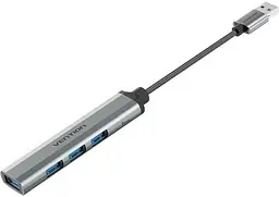 USB-хаб Vention USB-4x USB 3.0 5 Гбіт/с USB-A 0.15 м Gray (CKPHB)