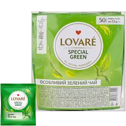 Чай LOVARE 50 пакетиків зел Special Green прозор пакет