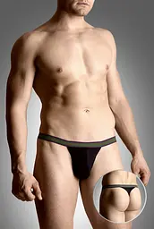 Чоловічі стрінги чорні SoftLine Mens Thongs 4496