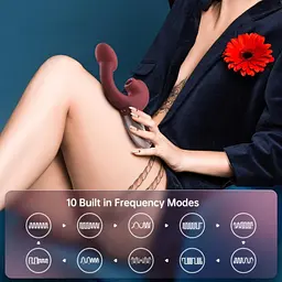 Смарт-вібратор Magic Motion Ponder Red, подвійна стимуляція, віброяйце+язичок для клітора - мініатюра 7