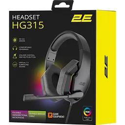Ігрова гарнітура 2E Gaming HG315 RGB USB 7.1 Black (2E-HG315BK-7.1) - мініатюра 7
