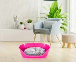 Пластиковий лежак для собак і котів Ferplast Siesta Deluxe 2 рожевий 49×36×17,5 см 70202916 - мініатюра 2