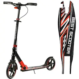 Самокат Best Scooter Чорно-червоний 000255864