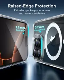 Прозорий чохол ESR Classic Hybrid Case (HaloLock) Frosted Black для iPhone 16 Pro Max (1A7700202) - мініатюра 5