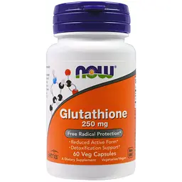 Глутатион, Glutathione, 250 мг, 60 вегетарианских капсул Now Foods vit0001977