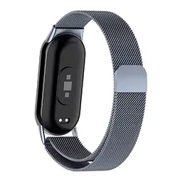 Ремінець для фітнес-браслета Boorui для Xiaomi Mi Band 8 і 9 міланська петля сірий - мініатюра 2