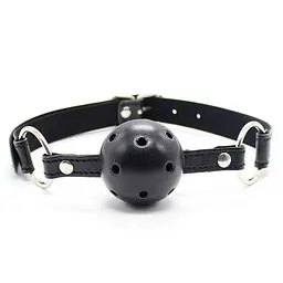 Чорний БДСМ кляп у рот "Mouth ball" - Садо-мазо