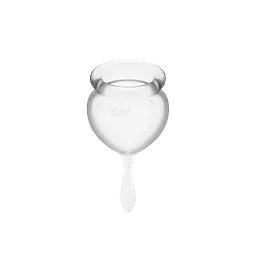 Satisfyer Feel Good - набір менструальних чаш, 15 мл і 20 мл (прозорий) - мініатюра 3