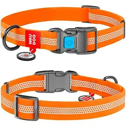 Нашийник для собак Waudog Waterproof водостійкий з QR-паспортом світловідбиваючий Розмір M
