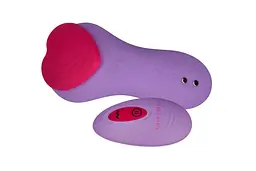 Вібратор у трусики FairyGasm HeartGem violet, на магніті, пульт ДК - мініатюра 3