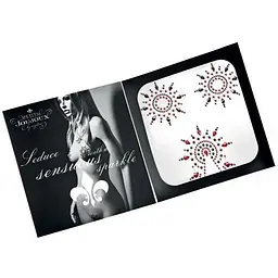 Пестіс з кристалів Petits Joujoux Gloria set of 3 - Black/Red, прикраса на груди та вульву - мініатюра 3