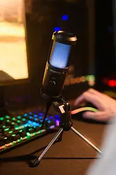 Студійний конденсаторний USB мікрофон Maono РМ461TR RGB з підсвічуванням (Чорний) - мініатюра 4