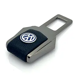 Заглушка ременя безпеки з логотипом Volkswagen Темний хром 1 шт - мініатюра 5