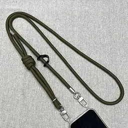 Шнурок із двома кріпленнями (8 мм) 150 см Army Green - мініатюра 2