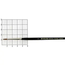 Пензель колонок круглий Classic 3007R №1 коротка ручка Kolos