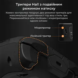 Бездротовий геймпад Ajazz GP100S RGB із зарядною станцією чорний (GP100S-B) - мініатюра 13