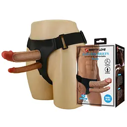 Страпон Pretty Love Harness Briefs коричневий