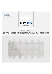 Насадка на пеніс Toy Joy Power Stretchy Sleeve 6.5 см прозорий - мініатюра 3