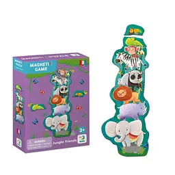 Дитяча магнітна гра "Друзі з джунглів" DoDo Toys 200256, 8 елементів - мініатюра 2