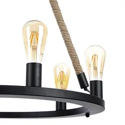 Люстра Brille лофт підвісна свічка E27 60W BK (BL-335S/6) - мініатюра 6