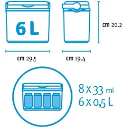 Ізотермічний контейнер Adriatic 6 л сірий з салатовим (9306/GV) - мініатюра 2