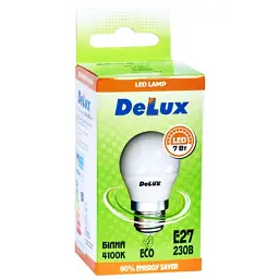 Лампочка Delux BL50N 7 Вт 4100K 220В E27 (90023550) - мініатюра 2