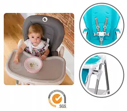 Стільчик для годування Lionelo Linn Plus Tourquise - мініатюра 7