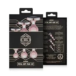 Набір анальних іграшок Rosy Gold - Metal Butt Plug Set 3 Pieces SX3070 104328 - мініатюра 9