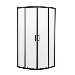 Душова кабіна без піддону Mixxus Premium Diverse SC01-90x90x195-TR Black прозоре скло 5 мм MI6860, Чорний матовий, Універсальна, прозорий