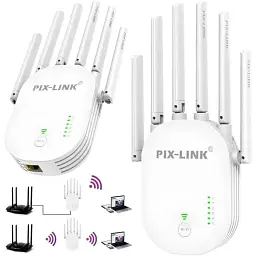 Ретранслятор Wi-Fi Pix-Link LV-WR60T 300Mbps 2.4 GHz підсилювач сигналу репітер White (17964) - мініатюра 6
