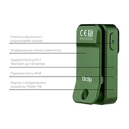 Ліхтар Olight Oclip OD Green (0.0000.0857) - мініатюра 8