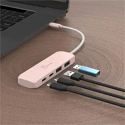 USB-Хаб j5create JCH342ER-N Type-C на 2 USB-A/2 USB-C, червоний (JCH342ER-N) - мініатюра 5