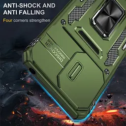 Ударостійкий чохол Camshield Army Ring для Xiaomi Poco X6 Pro Оливковий / Army Green - мініатюра 2