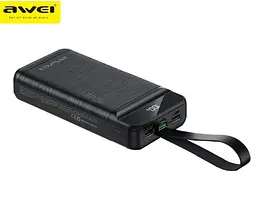 Зовнішній акумулятор Awei P140K 30000 mAh 22.5W чорний - мініатюра 2
