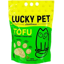 Наповнювач для котячого туалету Lucky Pet тофу з ароматом зеленого чаю 6 л