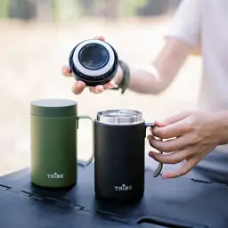 Термокружка Tribe Adventure Mug 450 мл black (T-FA-0032-black) - миниатюра 10