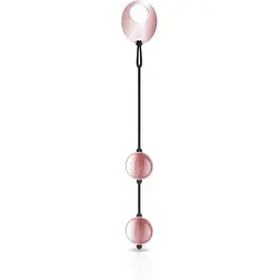 Металеві вагінальні кульки Rosy Gold Nouveau Kegel Balls для просунутого тренування м'язів тазового дна 376 г 2.8 см  - мініатюра 4