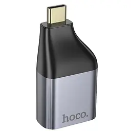 Перехідник Hoco UA35 Type-C to RJ45 Metal grey - мініатюра 4