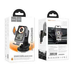 Тримач Hoco Transparent Discovery Edition wireless fast charging Car holder center console HW8 15W - мініатюра 2