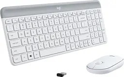 Комплект клавіатура і миша Logitech MK470 Wireless Slim Off-White [920-009205] [80789] - мініатюра 2