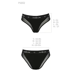 Трусики з прозорою вставкою Passion PS002 PANTIES XL, black - мініатюра 6