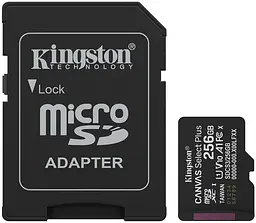 Карта пам'яті microSD 256GB C10 UHS-I A1 V10 R150MB/s + SD Kingston teh0013295