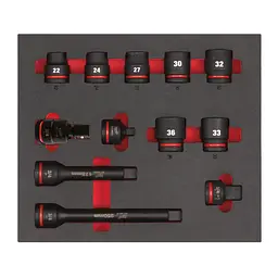 Ложемент з головками ShW 3/4'' STD Milwaukee 12 шт 45х536х417мм для візків