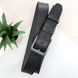 Подарунковий чоловічий набір №76: портмоне + ремінь + обкладинка на паспорт + брелок (чорний матовий) - мініатюра 8