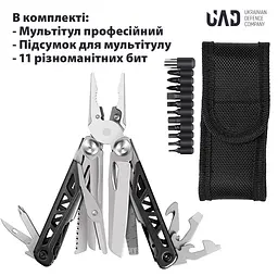 Мультитул UAD MasterGear 17 інструментів сталевих чорний Чорний - мініатюра 3