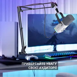Мікрофон Fifine AM8TW USB/XLR White (AM8TW) - мініатюра 10