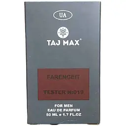 Парфумована вода для чоловіків TAJ MAX 50мл ТЕСТЕР №019 DIOR FAHRENHEIT