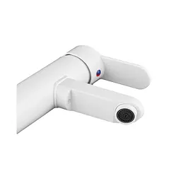 Змішувач для умивальника Plamix RAUL-001-A white PM0651, Білий - мініатюра 5